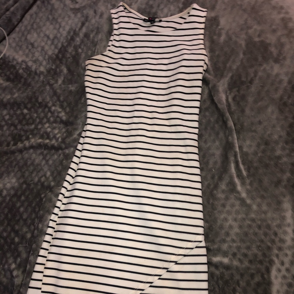 Stripped Body Con Dress